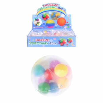 Squeeze Ball Ø6cm dengan Pom Pom (Display isi 12)