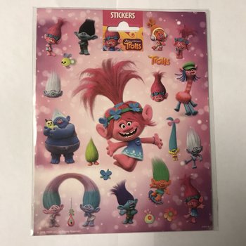 LEMBAR STIKER TROLLS BESAR, 20x16 Cm (10 pcs)