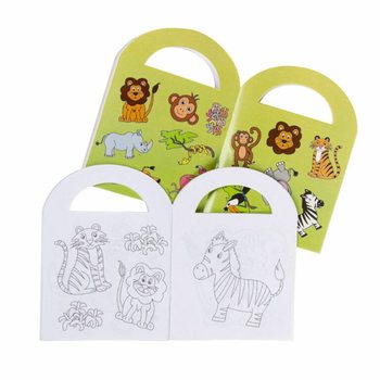 Buku Mewarnai Hewan Hutan Kecil dengan Stiker (48 buah)