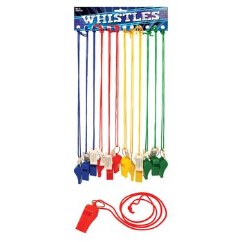 PELUIT WARNA-WARNI DENGAN TALI GANTUNGAN (12 pcs)