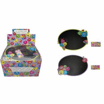 Papan Tulis Kapur Smiley dengan Kapur (Display 24 pcs)