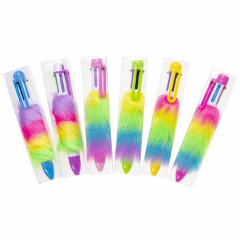 PULPEN BULU FLUFFY 6 WARNA - DENGAN DISPLAY (24 pcs)