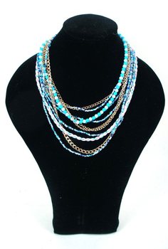 Kalung Ibiza Style Biru (1 pcs)
