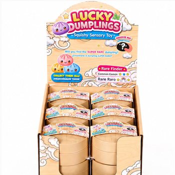 RAGE - LUCKY DUMPLINGS - Mainan Squishy Bakpao BESAR Uk. 8.5 x 8.5 x 4.8 Cm - DALAM DISPLAY (12 pcs)