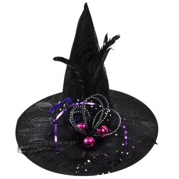 TOPI PENYIHIR MEWAH DENGAN RUMBAI DAN BULU (6 pcs)