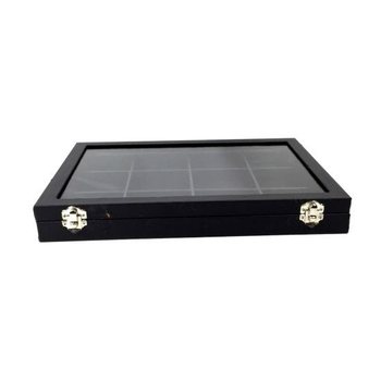 DISPLAY MANIK-MANIK HITAM 12 SEKAT + TUTUP