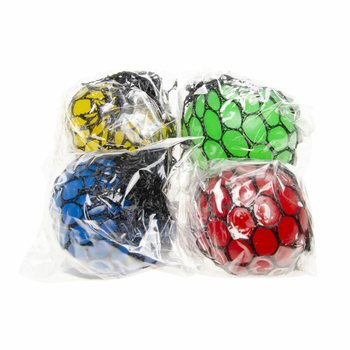 SQUISHY MESH BALL - Diameter: 5 CM - CAMPURAN WARNA CERAH DALAM DISPLAY (24 pcs)