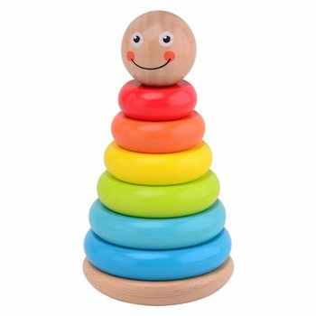JOUECO - Menara Susun Kayu - Cocok untuk anak usia 12 bulan ke atas (1 pc)