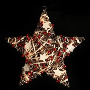 DEKORASI BINTANG NATAL BESAR BERCAHAYA 45 CM (2 pcs)