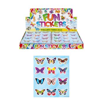 Stiker Lucu – Model: Kupu-Kupu (120 pcs)
