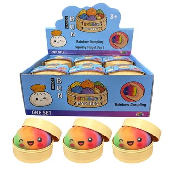 RAGE - RAINBOW Squishy Bun Dumplings BESAR (8.5 x 8.5 x 4.8 Cm) - Mainan Viral 2026 (12 pcs)
