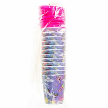 GELAS MINUM / GELAS ES KRIM DENGAN SEDOTAN &ndash; UNICORN (12 pcs)