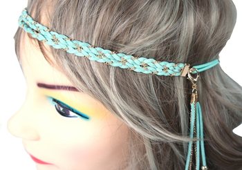 Bando Rambut dengan Bulu Mint (1 pc)