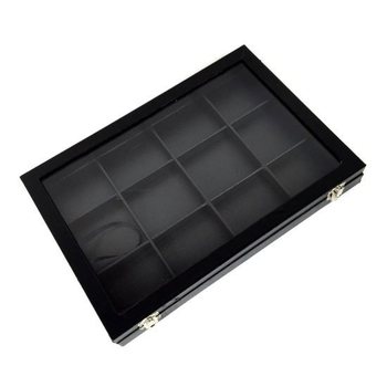 DISPLAY MANIK-MANIK HITAM 12 SEKAT + TUTUP