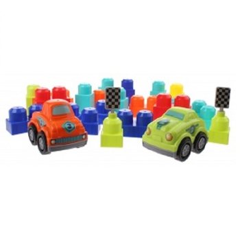 Set Balok Susun Lintasan Balap, untuk Anak Usia 18 Bulan+ (2 pcs)
