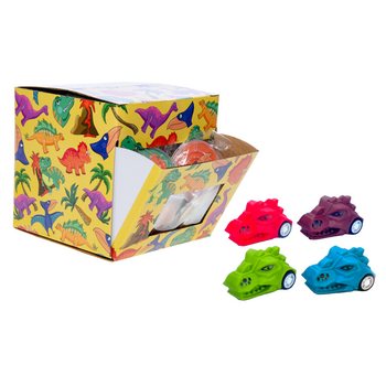 Mainan Kepala Dinosaurus Tarik Mundur Pull Back dalam Display (50 pcs)