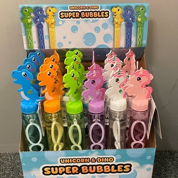 Tongkat Gelembung Sabun Unicorn & Dinosaurus - 120ml - 24 Pcs