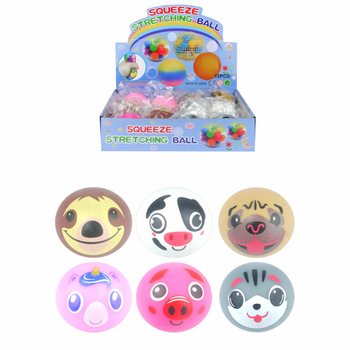 MIX HEWAN SQUEEZE / BOLA REMAS DALAM DISPLAY (12 pcs)