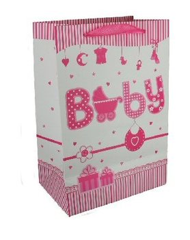 TAS KADO KELAHIRAN BAYI - PINK MUDA (12 pcs)