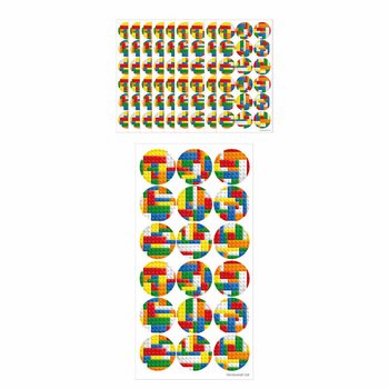 Fun Stickers - Balok Bangunan Brickz (10 lembar)