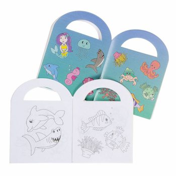 Buku Mewarnai Hewan Laut dengan Stiker (48 pcs)