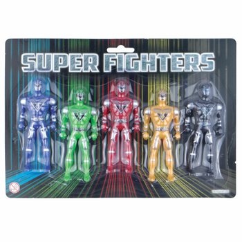 SUPER FIGHTERS - 5 Pcs Figur Aksi dalam Kartu (6 set)