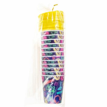 Gelas Minum / Gelas Es Krim dengan Sedotan - GAMER (12 pcs)