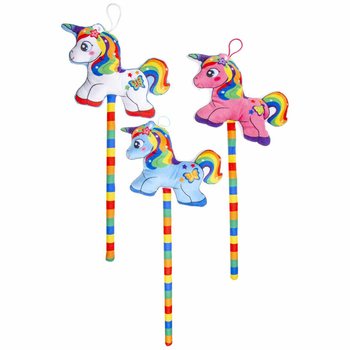 Boneka Unicorn di Atas Tongkat - Warna Campur (12 pcs)