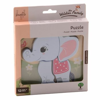 JOUECO - PUZZLE KAYU CAMPUR THE WILDIES FAMILY - Usia 12 Bulan+ (12 pcs)