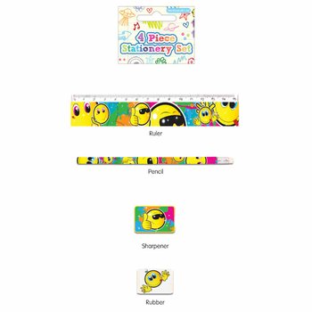 Set Alat Tulis Smiley 4-Piece (24 pcs.)