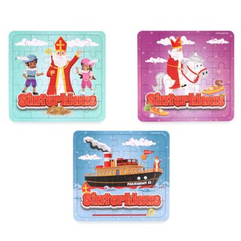 PUZZLE - SINTERKLAAS - 13 x 12 CM. DALAM DISPLAY (108 pcs)
