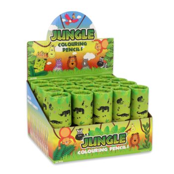 12x Pensil Warna dalam Tabung: Model Hewan Hutan - Dalam Display (20 pcs)