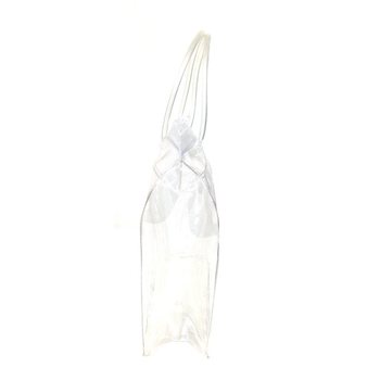 Tas Kemasan Transparan Mewah Alas Kotak dengan Gagang Kokoh 18.5x18cm (25 pcs)