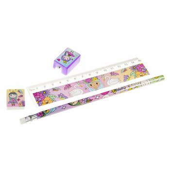 Set Alat Tulis Menggambar Anak Motif Princess 4-in-1 (24 pcs)