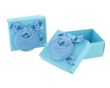 Kotak Kado Bayi Biru Muda (Isi 12 pcs)