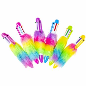 PULPEN BULU FLUFFY 6 WARNA - DENGAN DISPLAY (24 pcs)