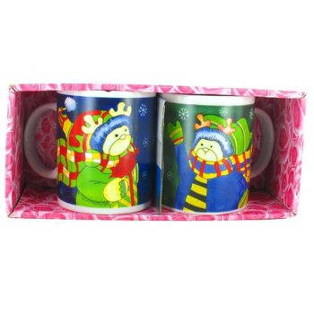 Set 2 Gelas Mug Natal dalam Kotak Hadiah Mewah