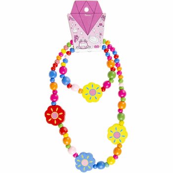 Set Kalung + Gelang Kayu Anak Ceria (48 pcs)