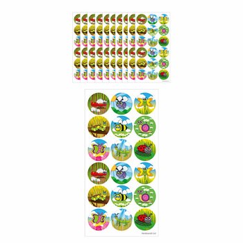 FUN STICKERS - SERANGGA - 18 STIKER PER LEMBAR (10 pcs)