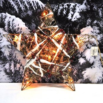 DEKORASI BINTANG NATAL BESAR BERCAHAYA 45 CM (2 pcs)