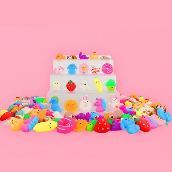 Mainan Squishy Campur dalam Ember (100 pcs)