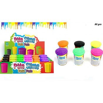 SLIME WARNA-WARNI DALAM TONG (80 GRAM) DALAM DISPLAY (24 pcs)