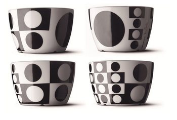 MENU - Set Mangkuk Porcelain 4-Pcs Verner Panton 12 CM (1 Set)