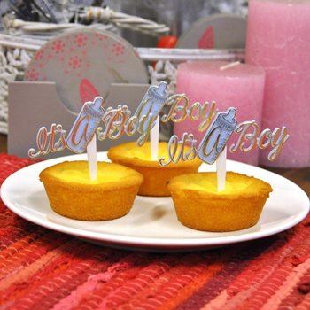 Tusukan Cupcake Bayi Lahir - It's a Boy (12 pcs)