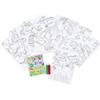 SET MEWARNAI BESAR - MODEL: DINOSAURUS - Ukuran 22x30x1 CM (12 pcs)