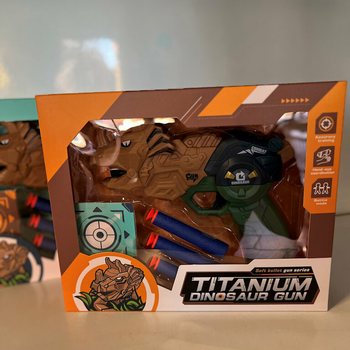 Pistol Dinosaurus dengan Panah & Target - Kotak Hadiah (Set isi 2)