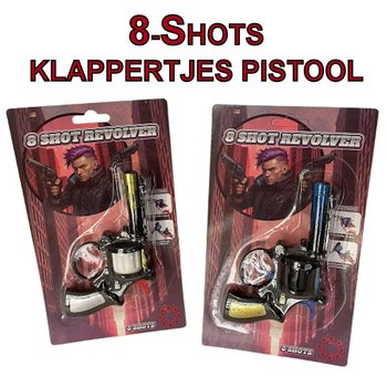 PISTOL CAP 8 TEMBAKAN DENGAN KARTU (24 pcs)