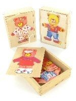 Mainan Puzzle Kayu Bongkar Pasang Baju Beruang (12 pcs)