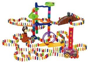 PLAYGO - Mainan Set Domino Deluxe dengan Kereta Otomatis - 500 Pcs