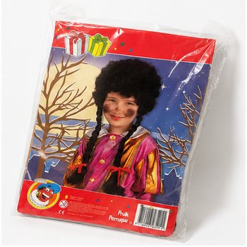 WIG PIET ANAK RAMBUT KERITING HITAM & 2 KEPANG (1 Pcs)